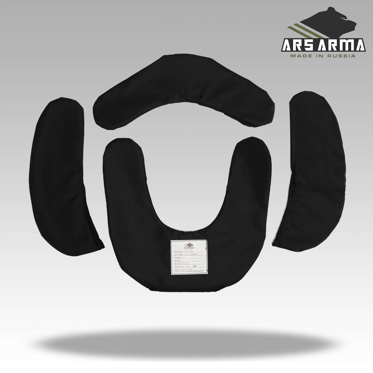 Aramid ballistic inserts for "Universal Neck Protection"