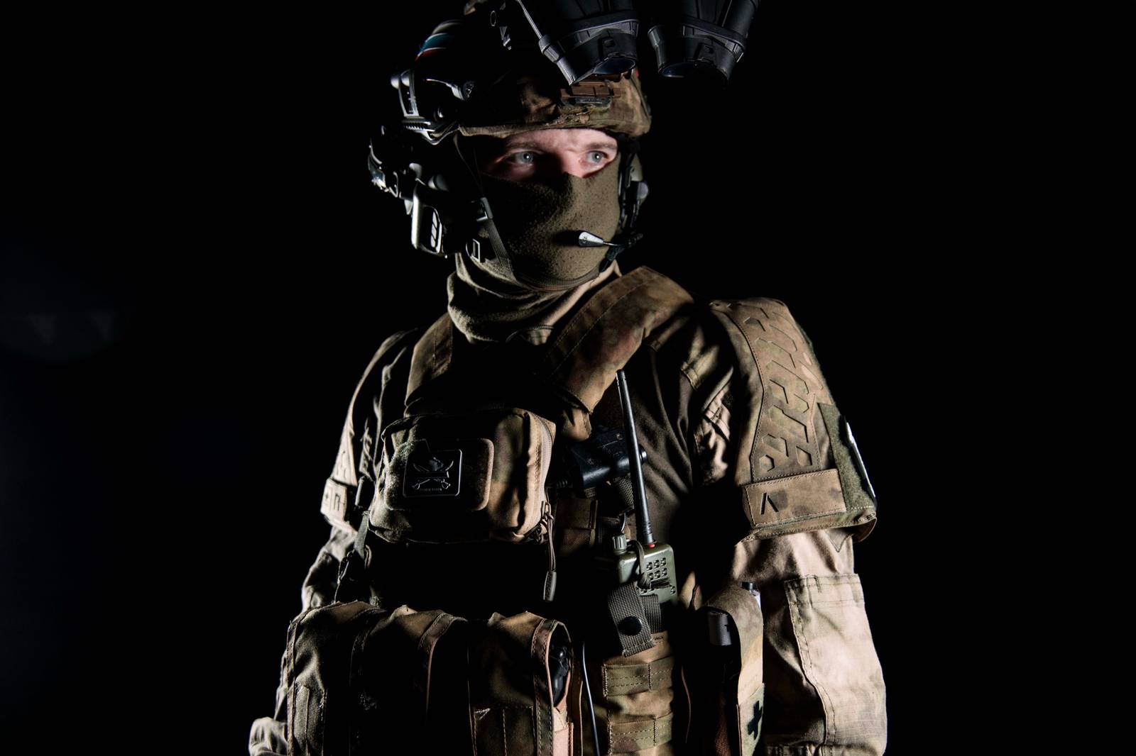 Ars Arma tactical operator portrait dark background