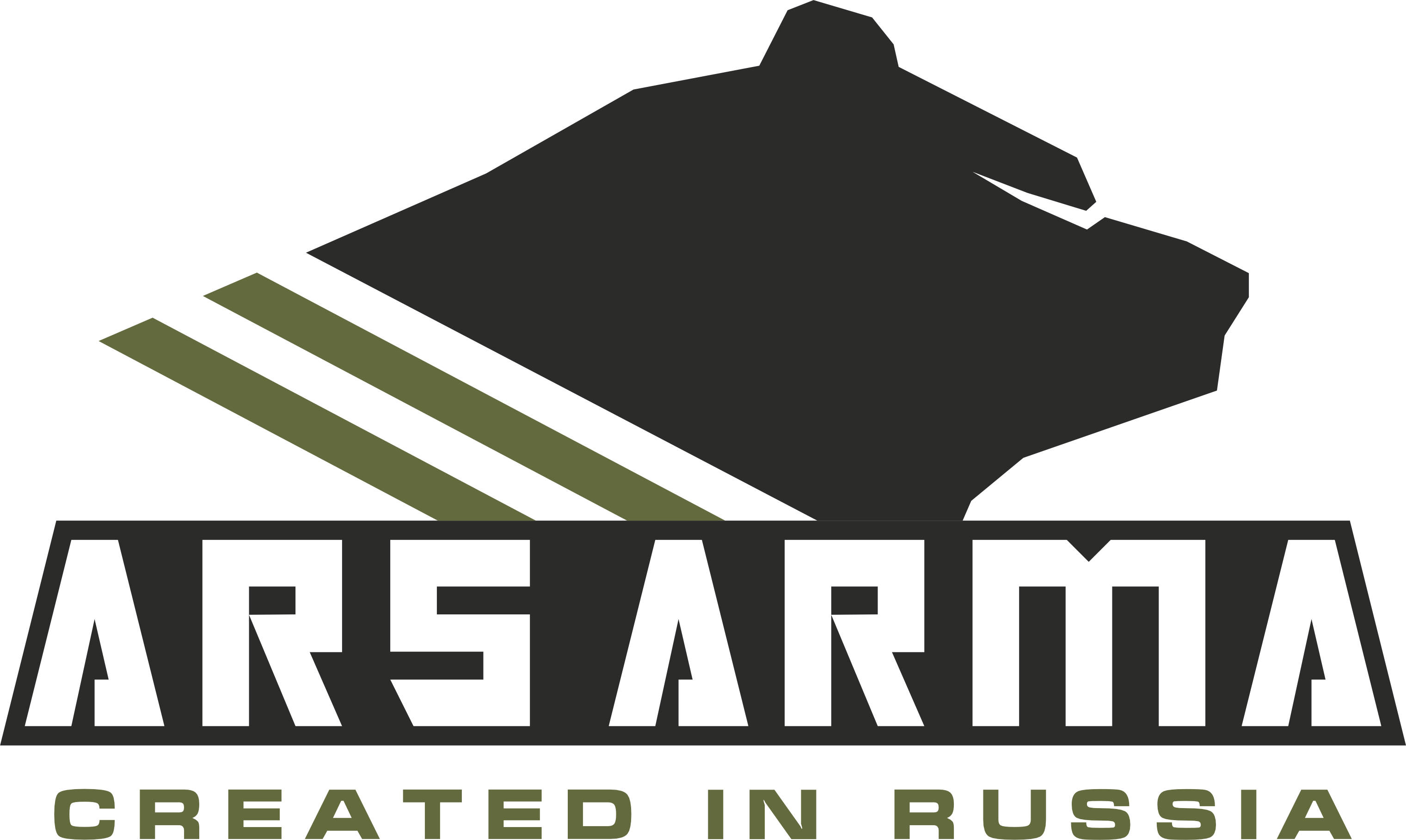 Logo of ARS ARMA with a silhouette of a bear and text 'Created in Russia'